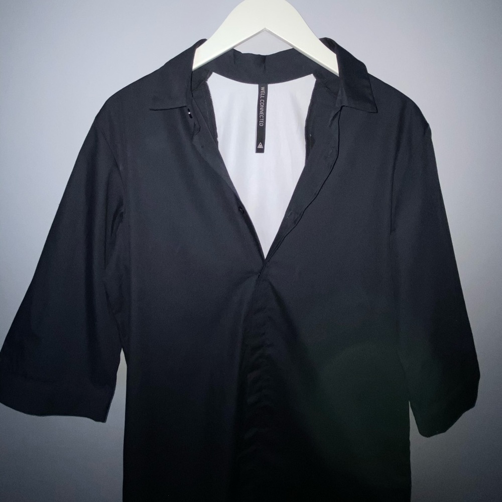 B&W Pinstripe Button Down Shirt - The Well LA